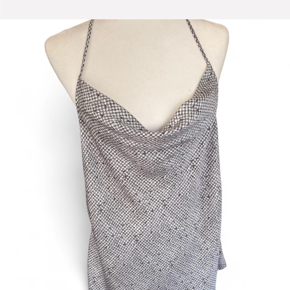 Banana Republic Chic Halter Neck Top in Black, Silver and White